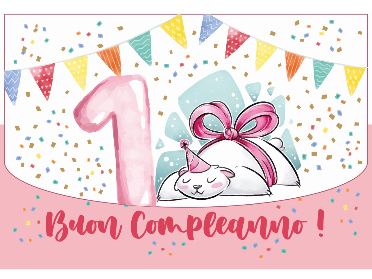Biglietto portasoldi 1° anno rosa