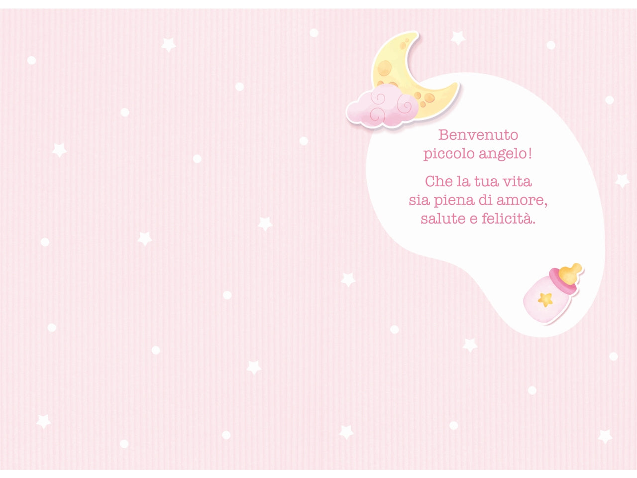 Biglietto lieto evento nuvoletta rosa