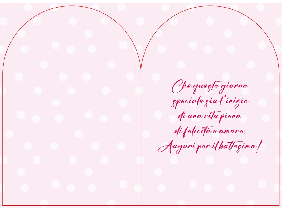 Biglietto felice battesimo bimba