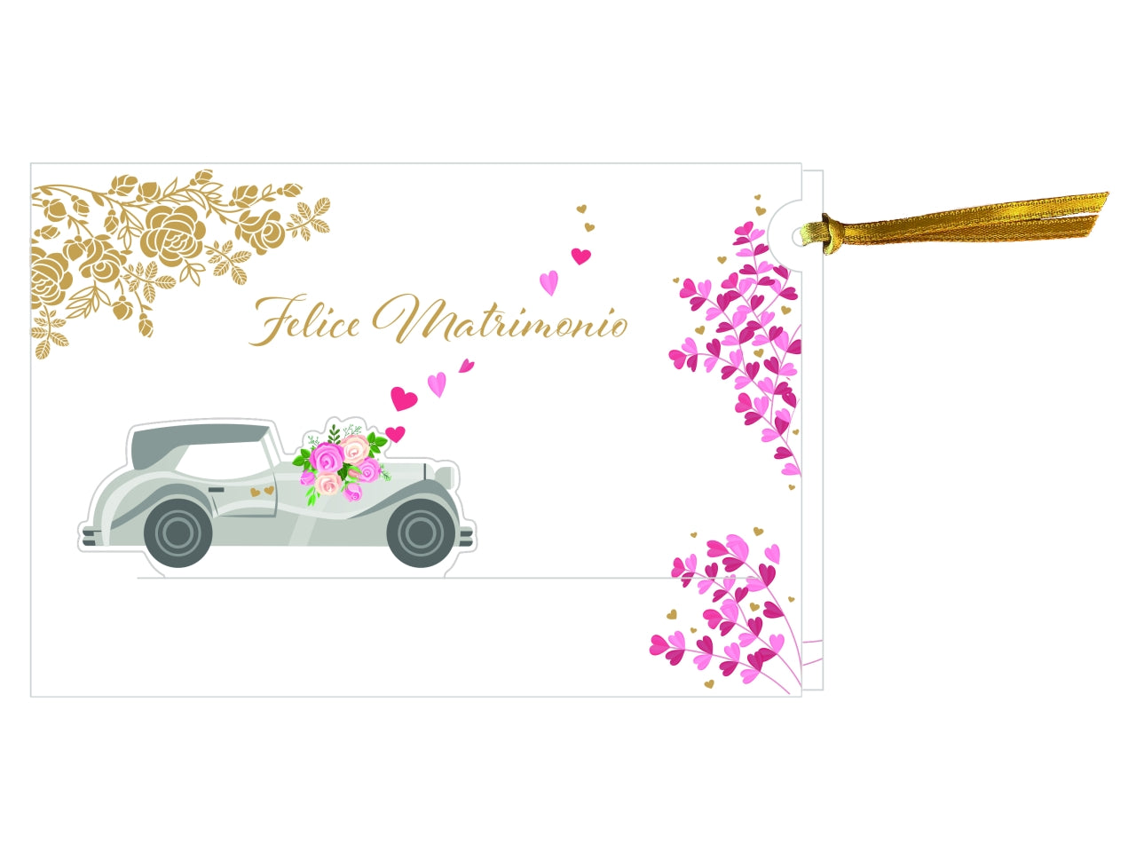 Biglietto portasoldi felice matrimonio