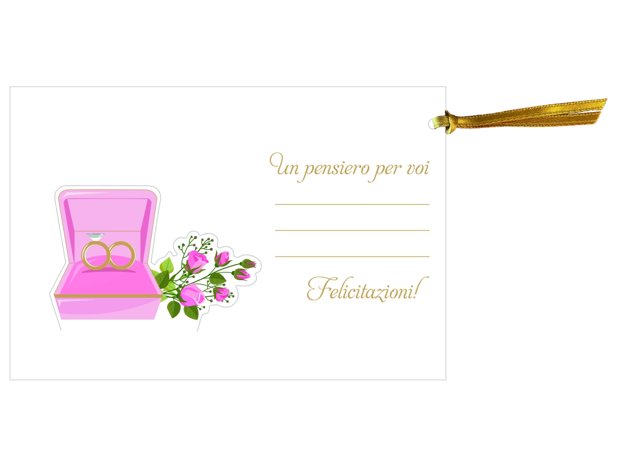 Biglietto portasoldi felice matrimonio