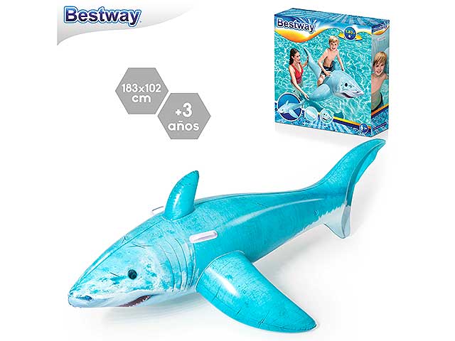 Squalo cavalcabile con maniglie 102cm