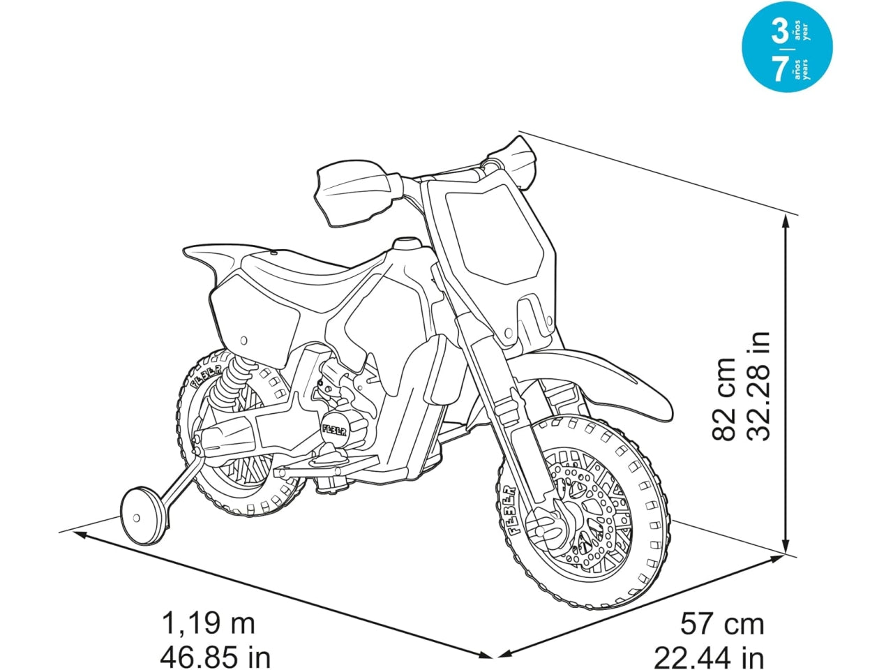 Feber motocross bimbo elettrica 6v