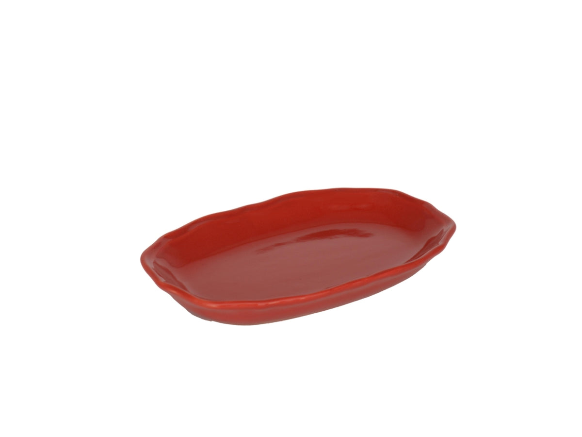 Piatto juliet rosso ovale 22x14,5h3cm $