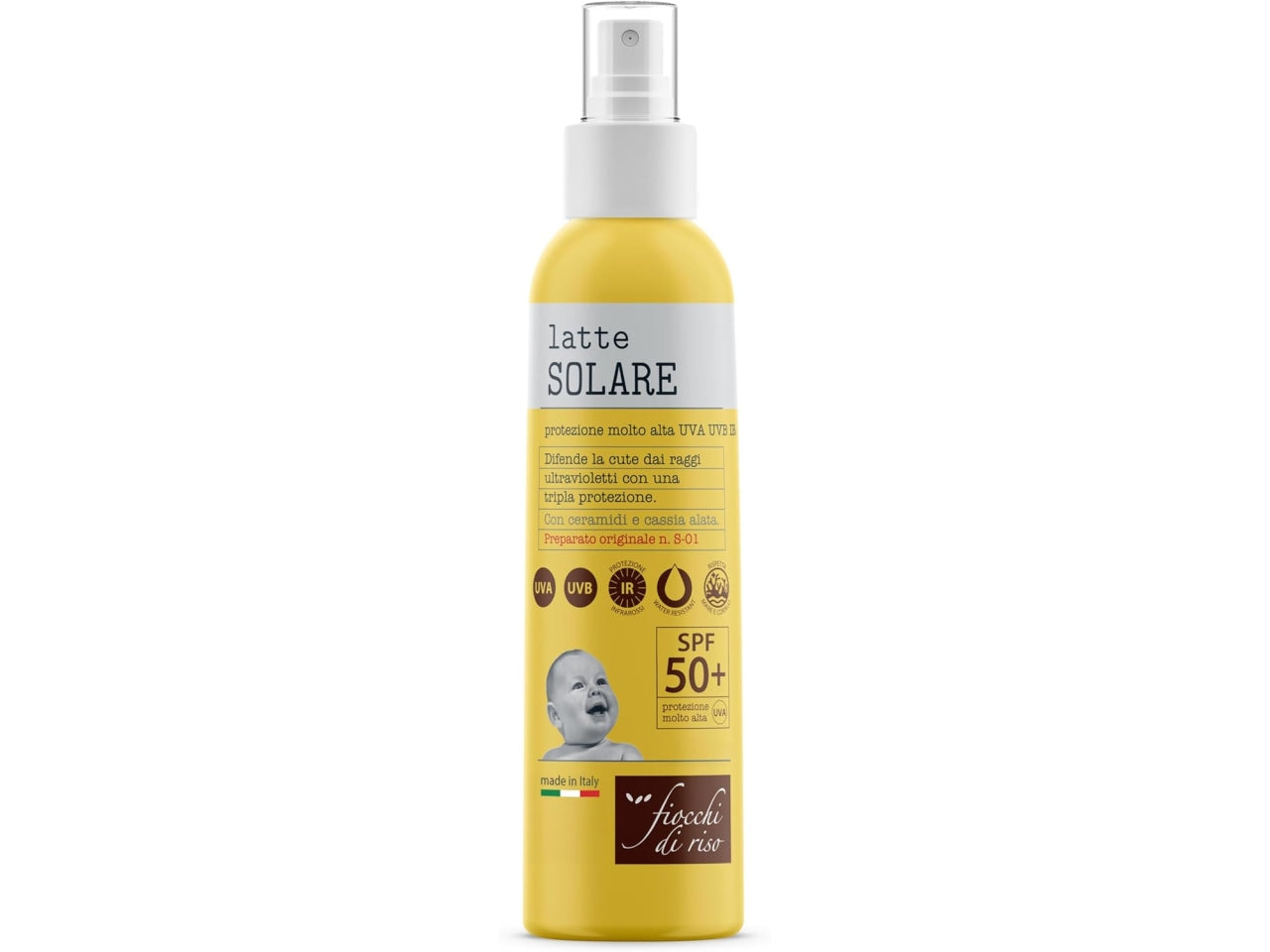 Latte solare 50+ fiocchi di riso 140ml - spray