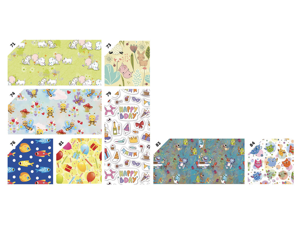 Carta da regalo bambini 70x100cm assortita