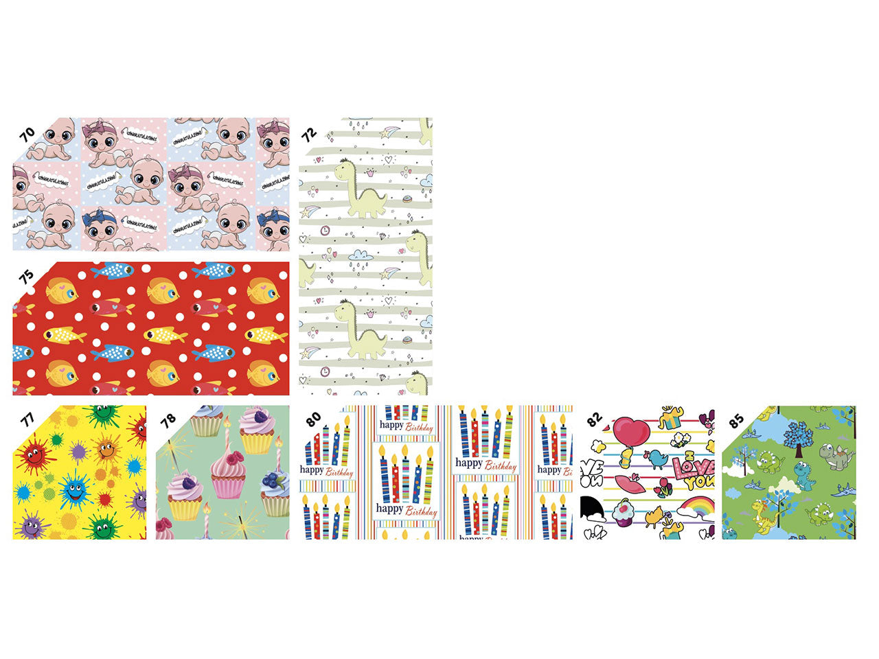 Rotolo carta regalo 1x3mt fantasia lucky