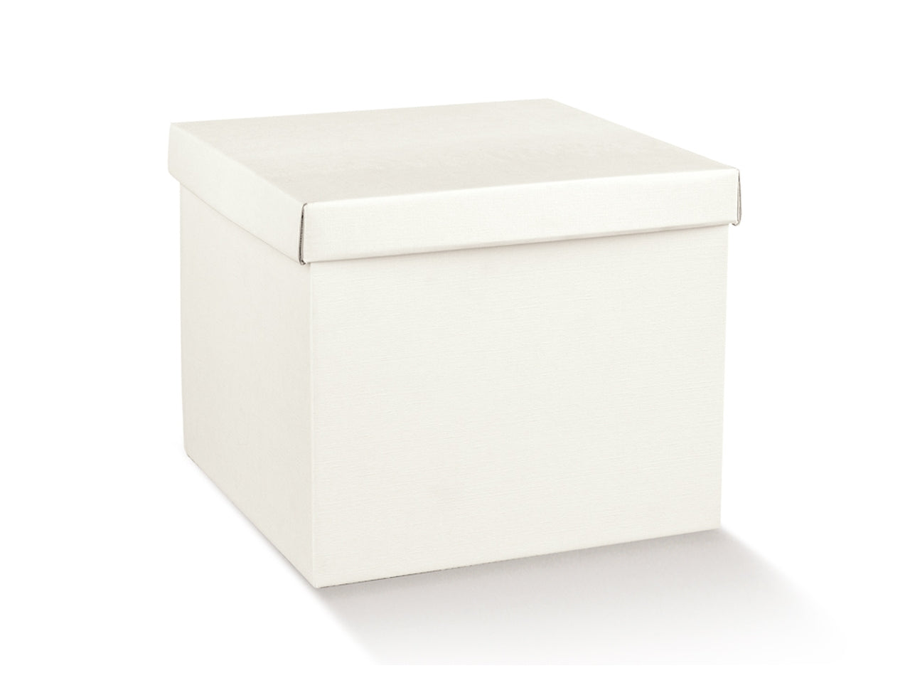 Scatola fibra bianca 25x25x6cm