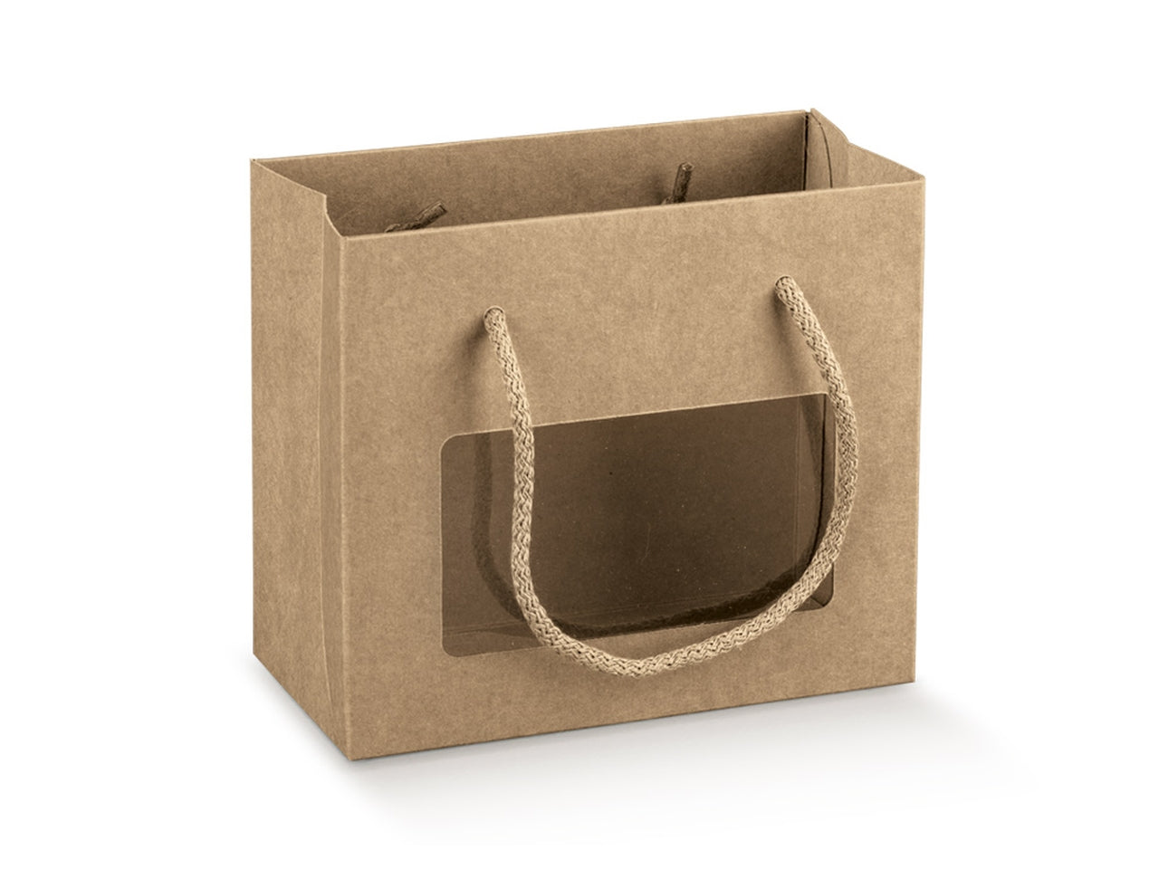 Shop avana bianca con finestra in plastica 16x8x14cm