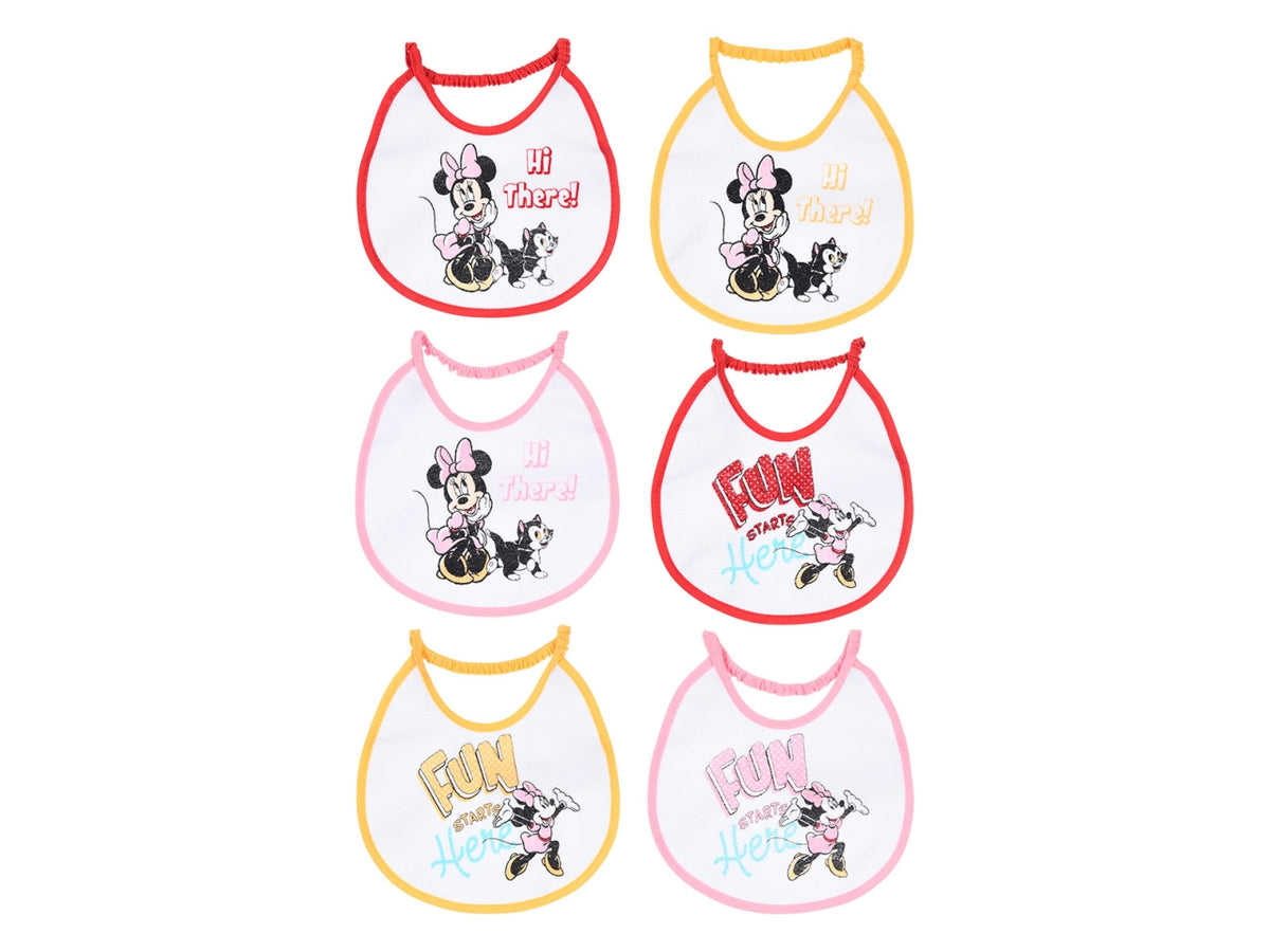 Minnie bavette 18x18cm confezione 6 pezzi assortite $