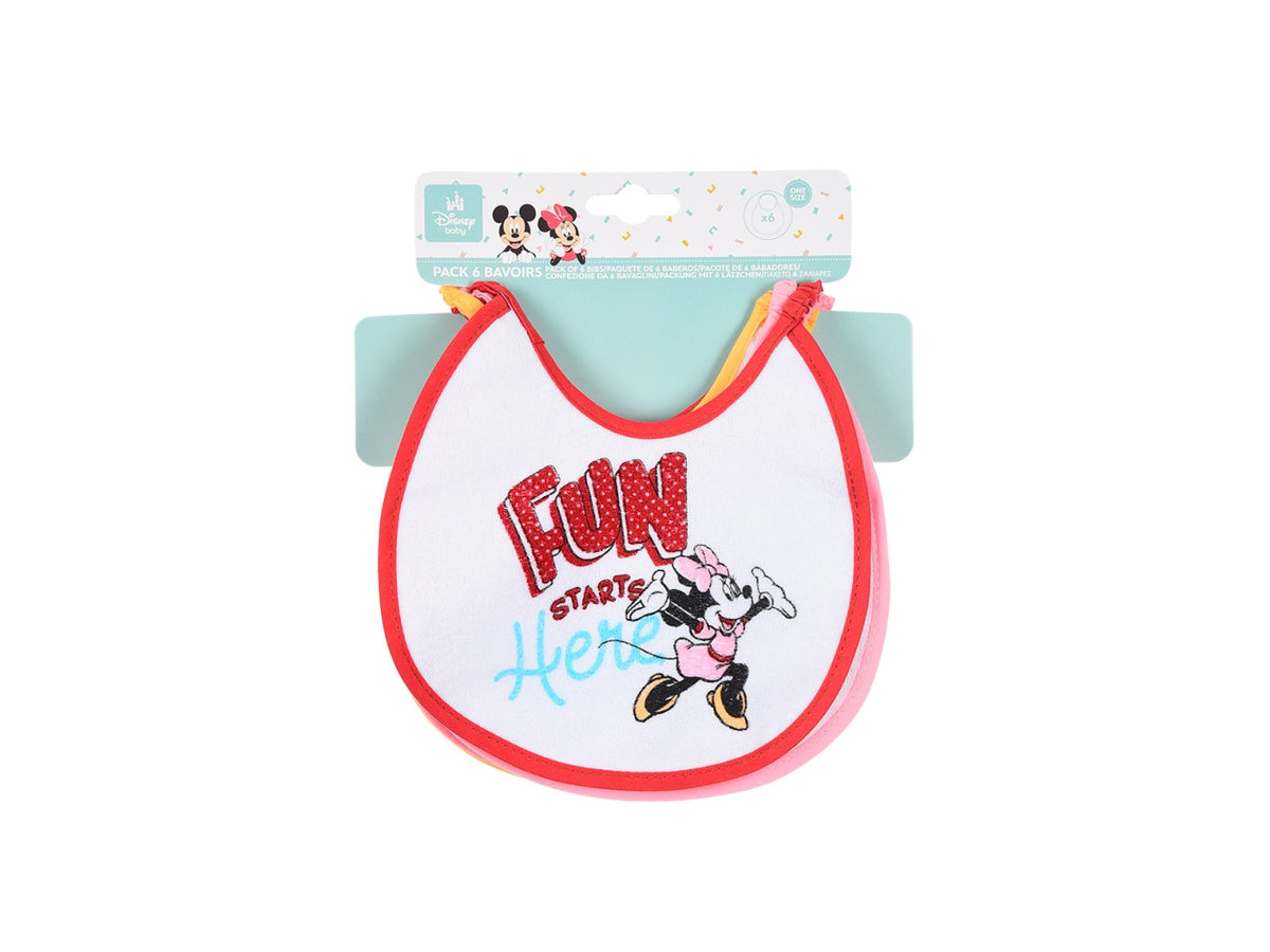 Minnie bavette 18x18cm confezione 6 pezzi assortite $