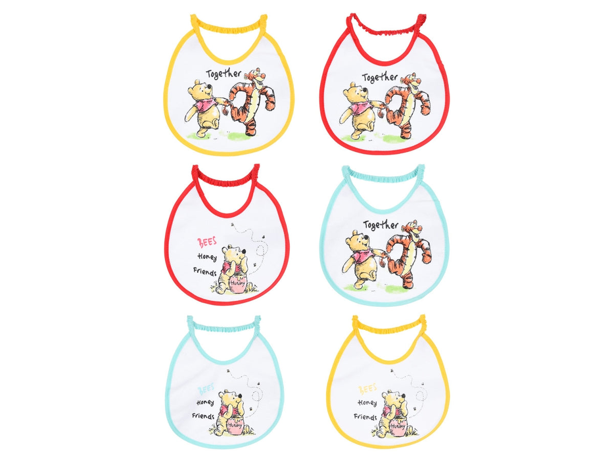 Winnie the pooh bavette 18x18cm confezione 6 pezzi assortite $