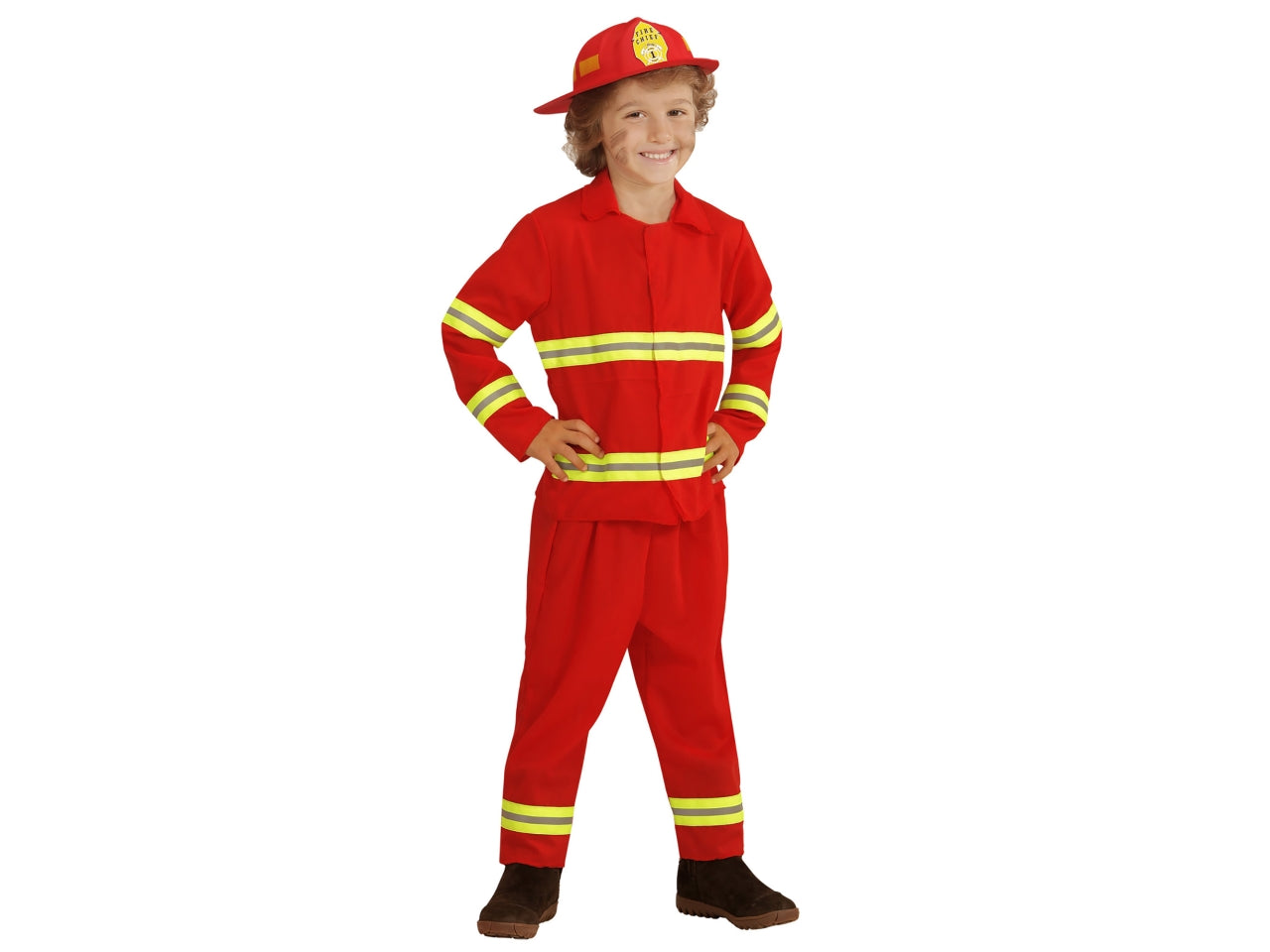 Costume pompiere giacca, pantaloni, elmo