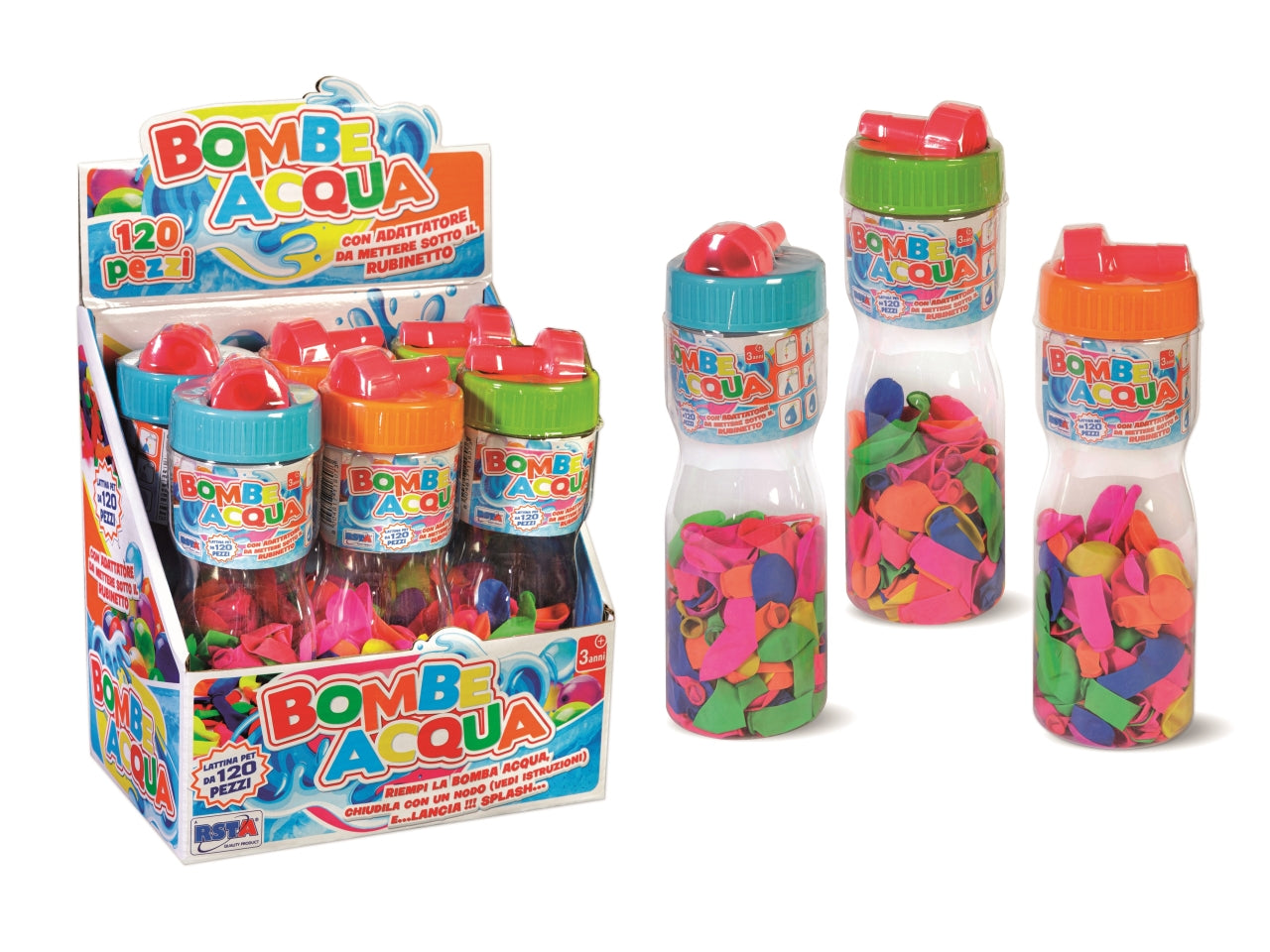 Lattina con 120 palloncini bombe acqua