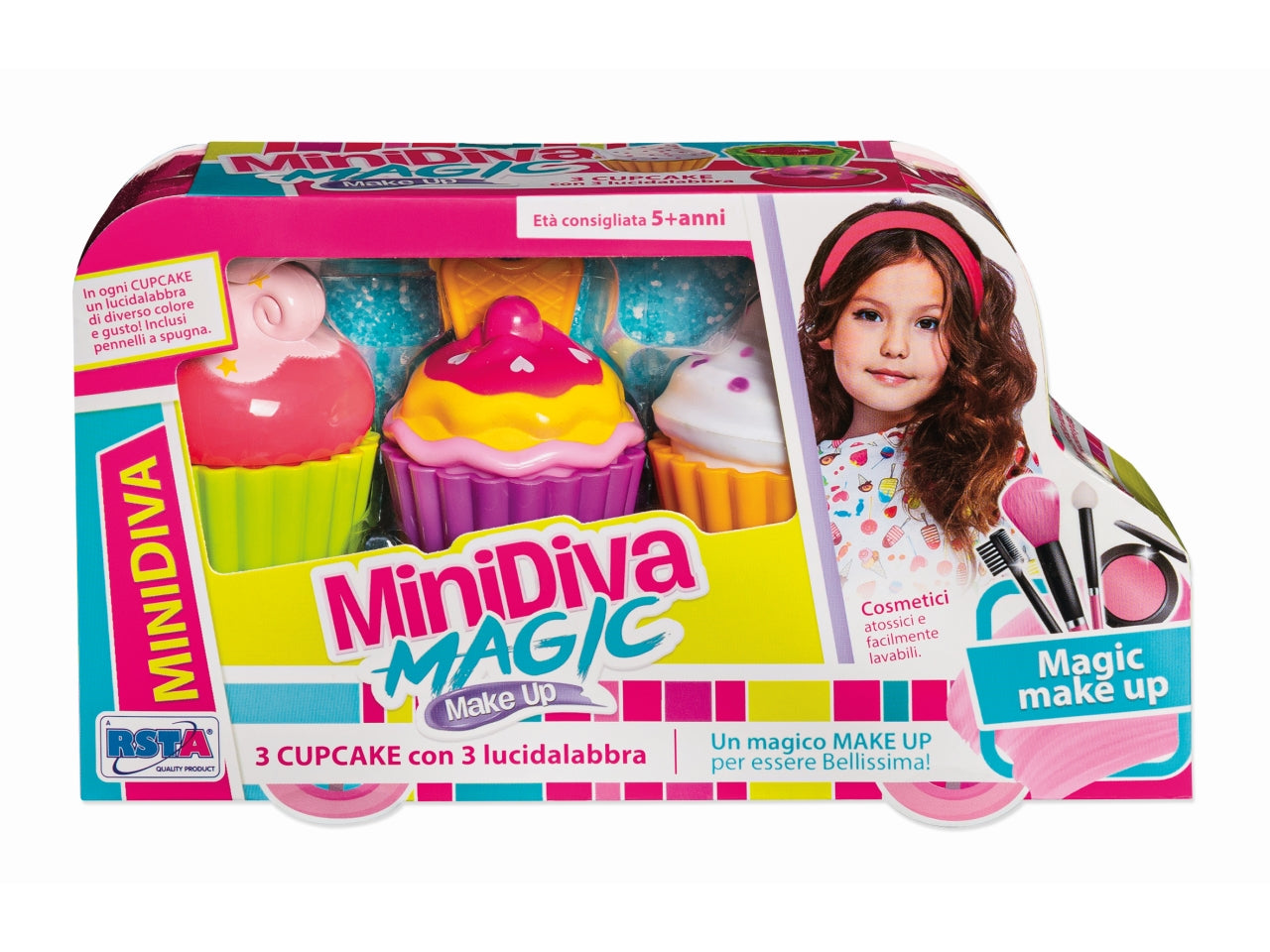 Minidiva cosmetici furgoncino con 3 lucidalabbra