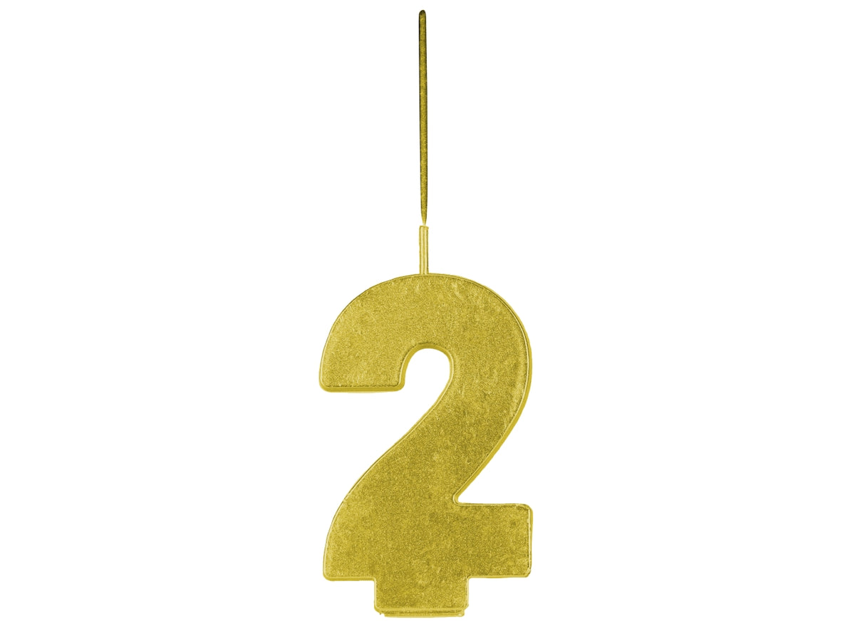 Candelina magic number con doppio effetto, scintillante e fiamma numero 2
