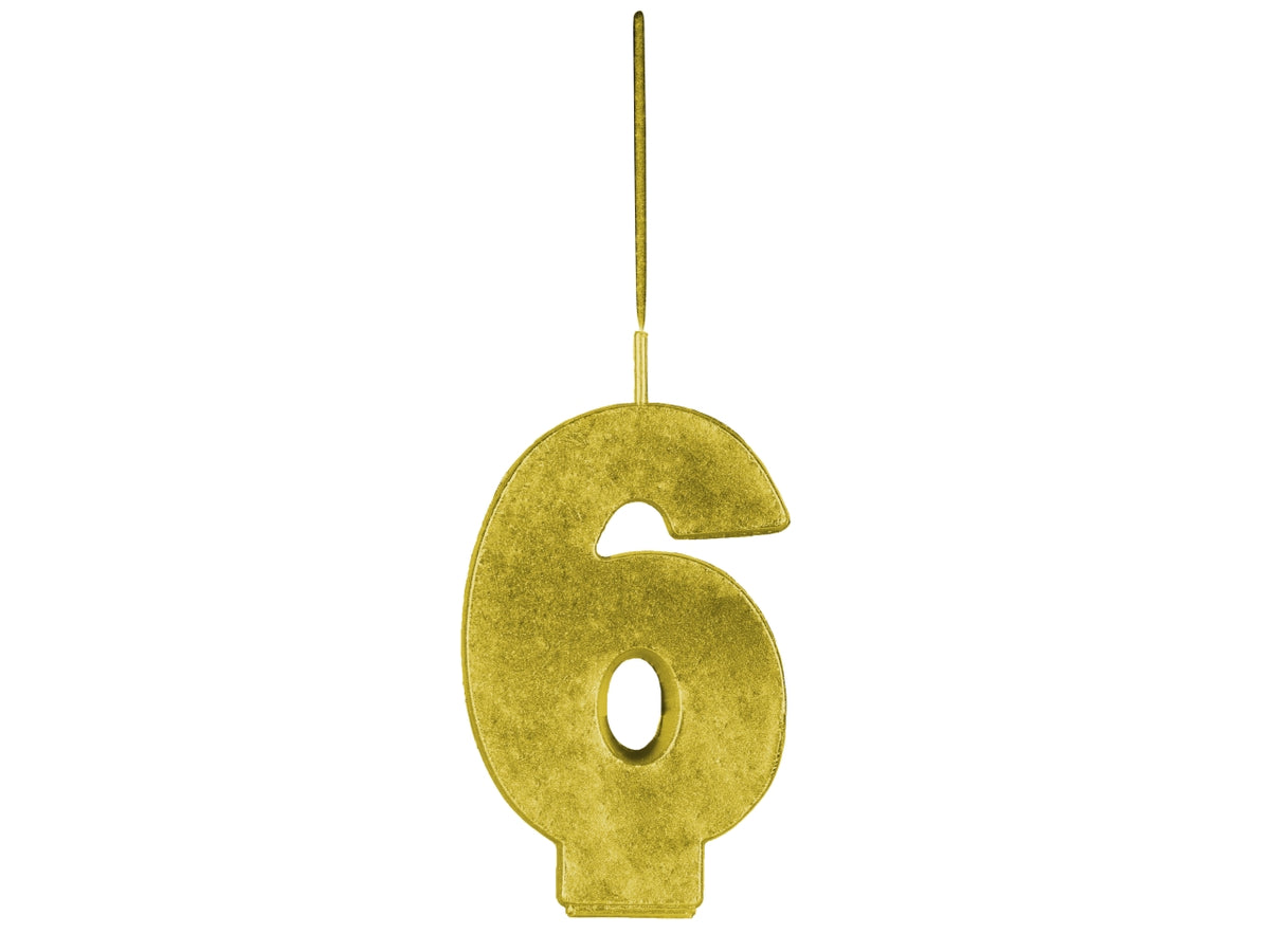 Candelina magic number con doppio effetto, scintillante e fiamma numero 6