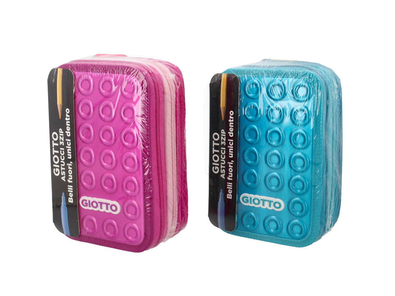 Astuccio 3 zip giotto smart shiny collezione smart con pastelli stilnovo