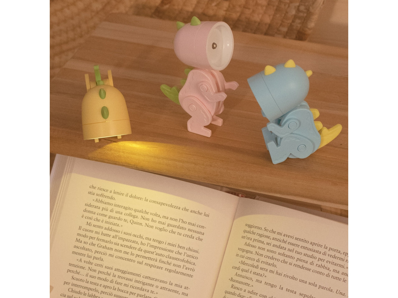 Lampy, luce dinosauro, beige