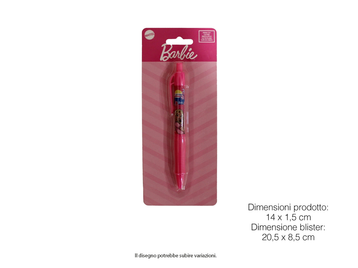 Barbie penna clip in blister $
