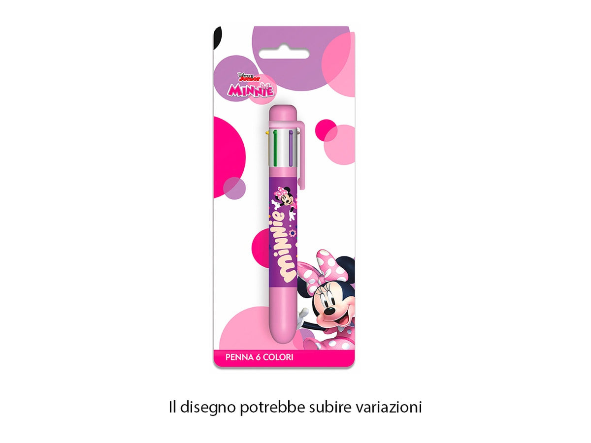 Minnie penna con 6 colori