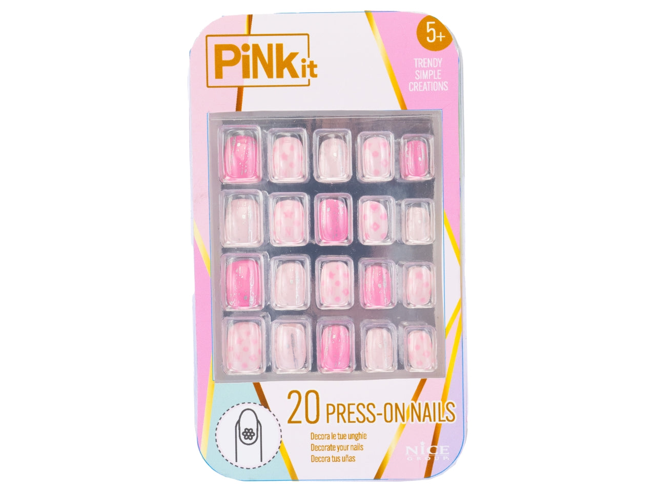Pink it press on nails