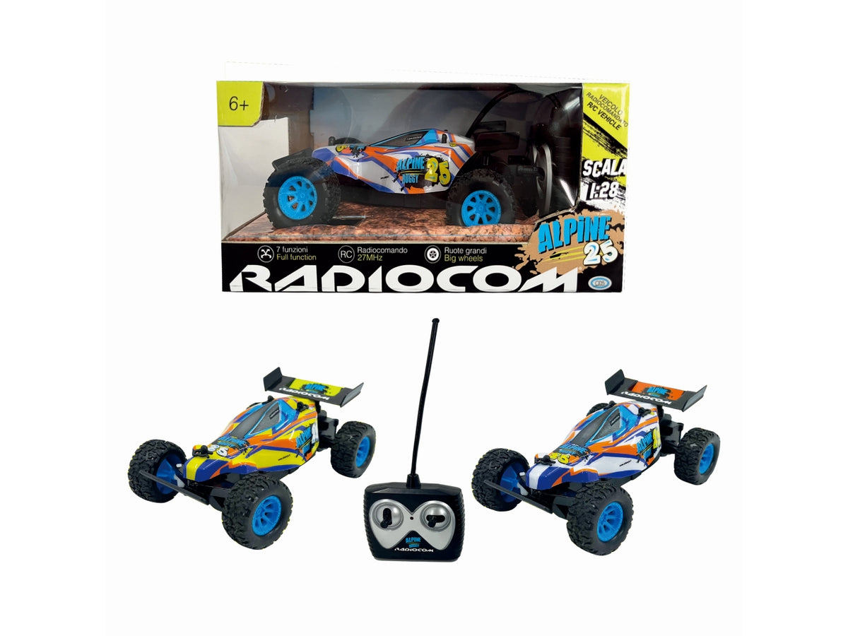 Radiocom alpine buggy auto radiocomando scala 1:28