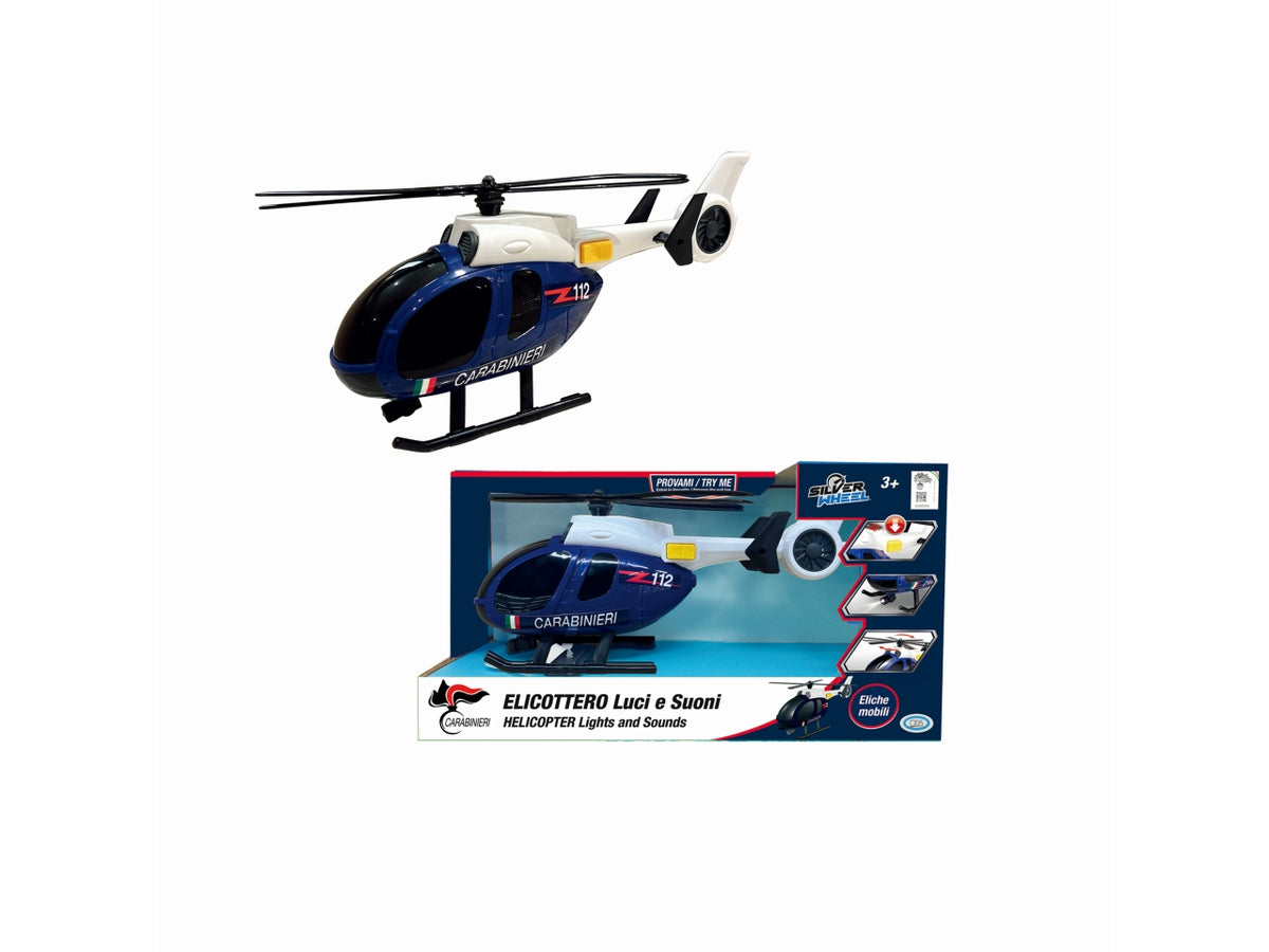 Silver wheel carabinieri elicottero luci e suoni 20cm