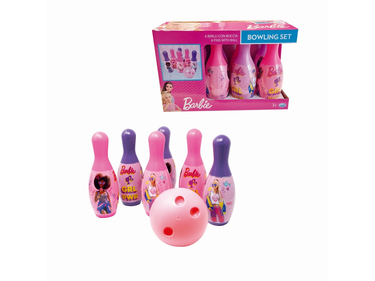 Barbie bowling set birilli 20cm con palla