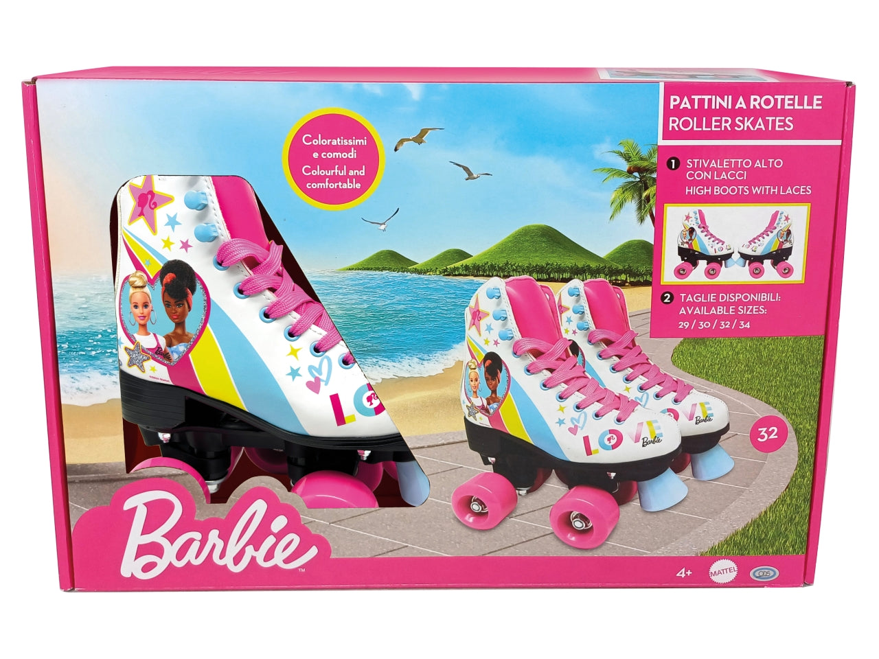 Barbie pattini a rotelle misura 32