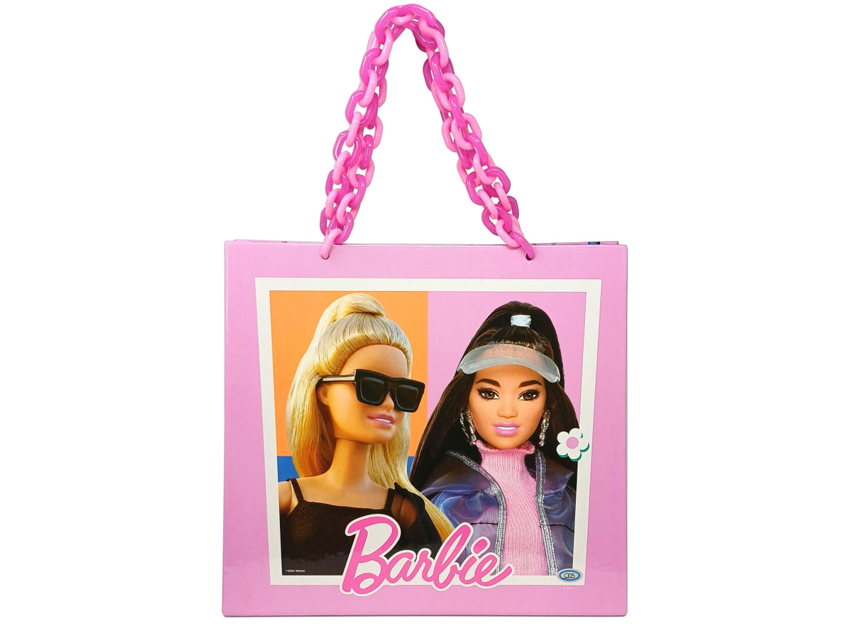 Barbie borsa portfolio con pennarelli