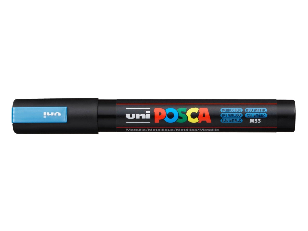 Uni posca punta media blu metal