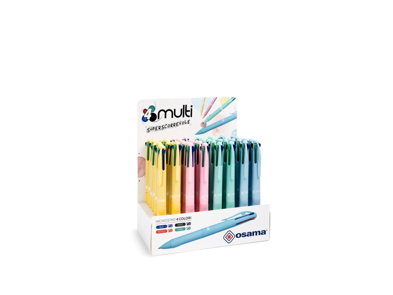 Penna sfera 4 colori osama pastel sfera