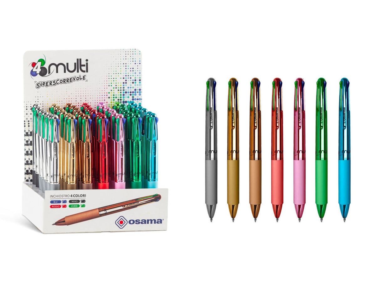 Penna sfera 4 colori osama chrome