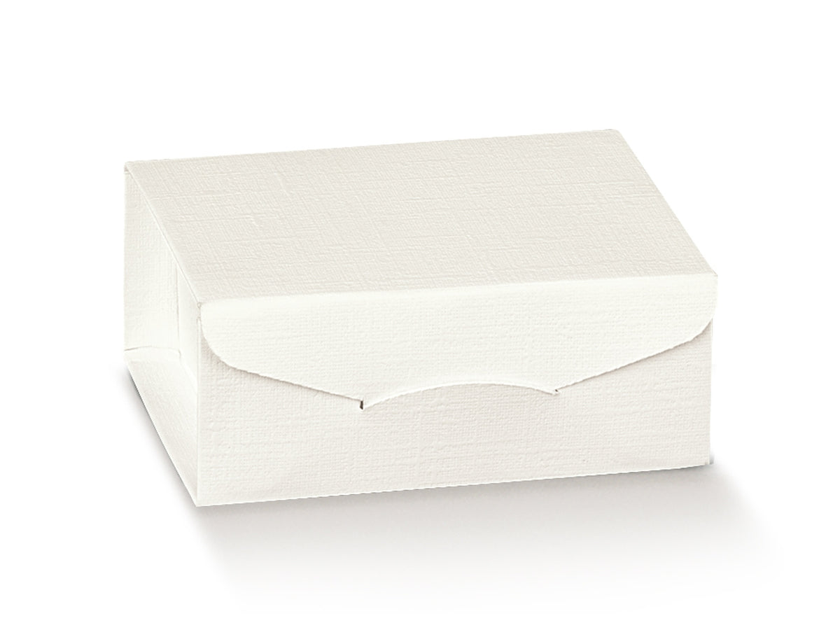 Scatola fibra bianca gift 7x7x3cm
