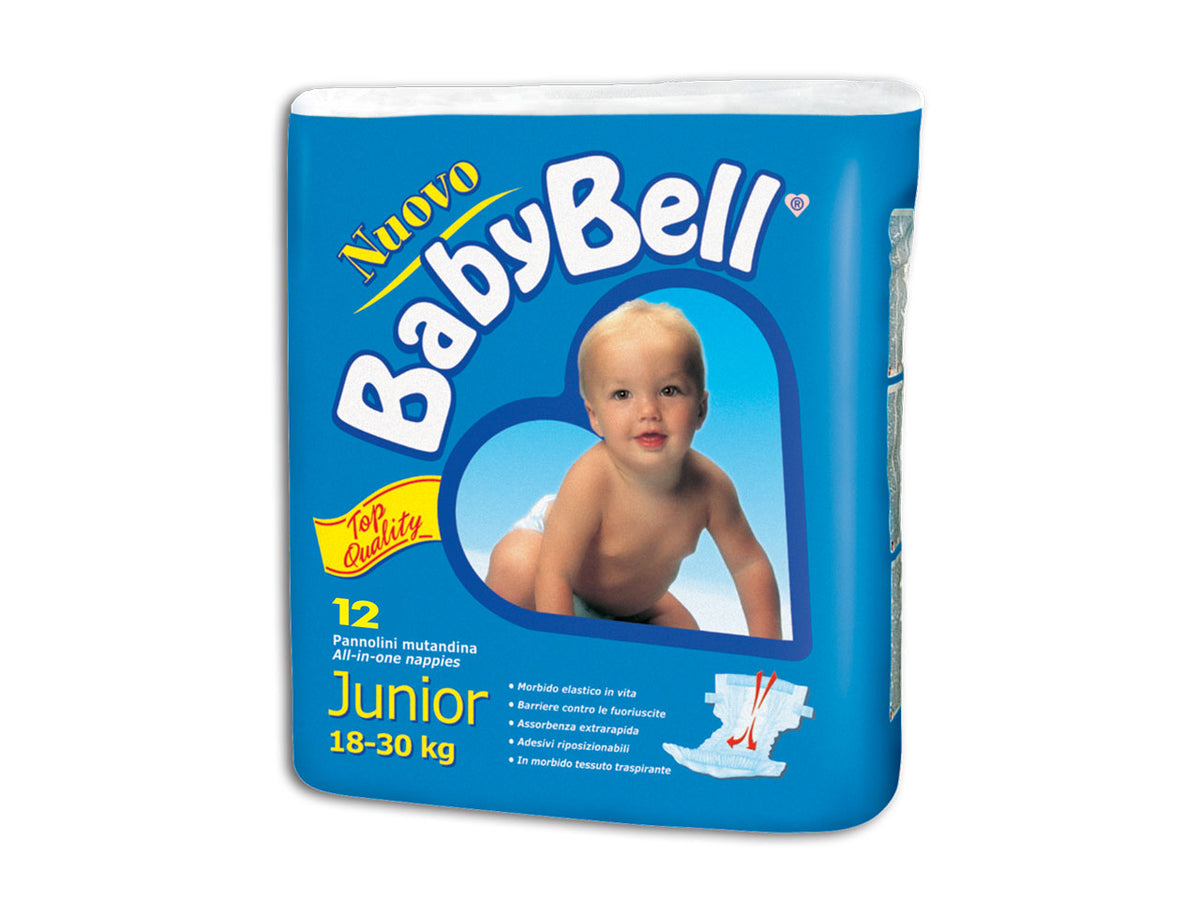 Babybell junior pannolini per bambini 12 pezzi 18/30 kg