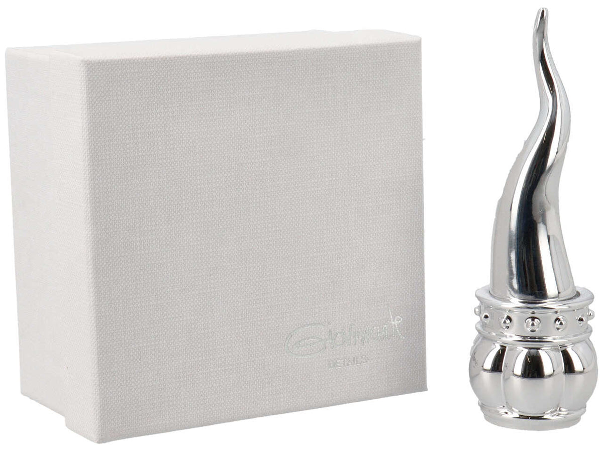 Corno h.12cm con corona argento