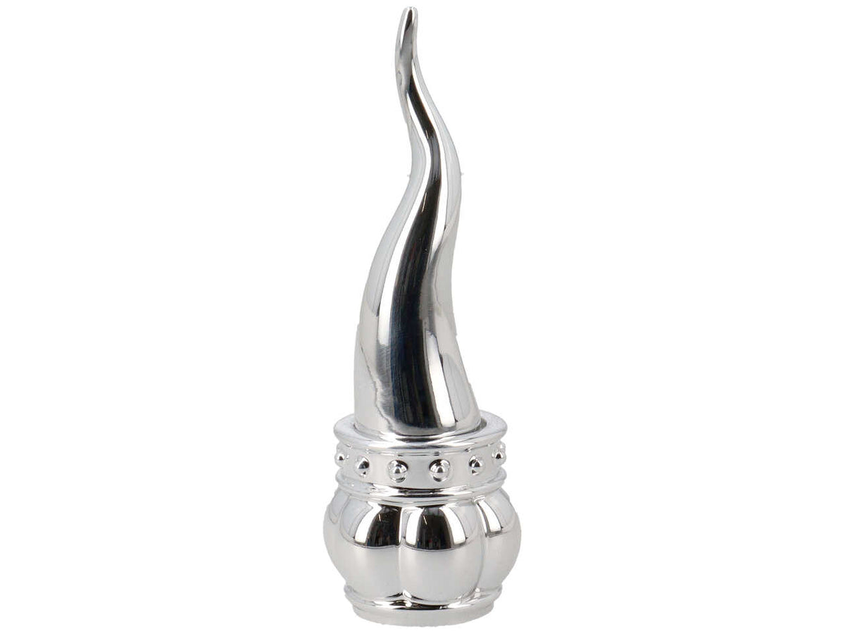 Corno h.12cm con corona argento