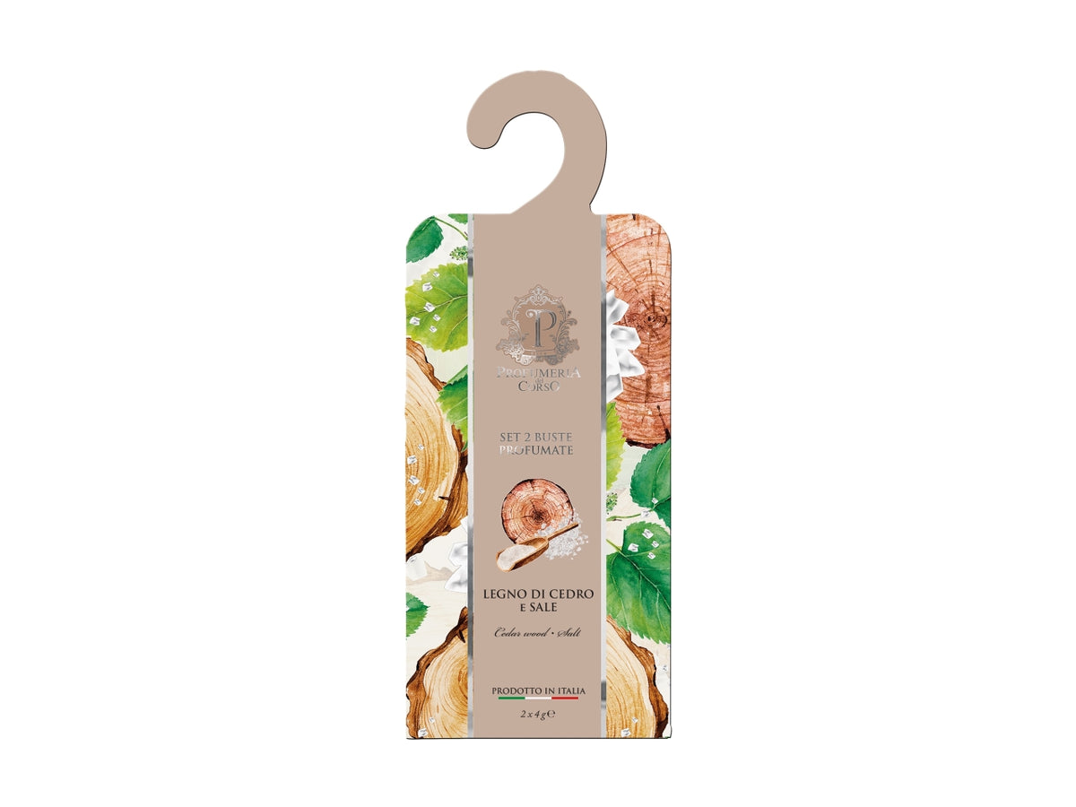 Buste profumate con grucce in 6 fragranze assortite la confezione composta da 2 buste profumate