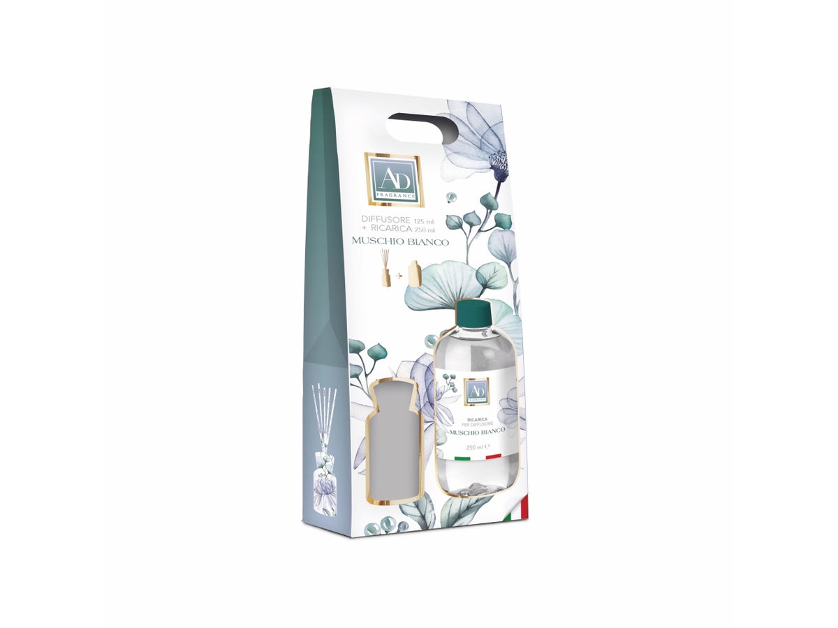 Diffusore di essenze 125ml e ricarica 250ml fraganza muschio