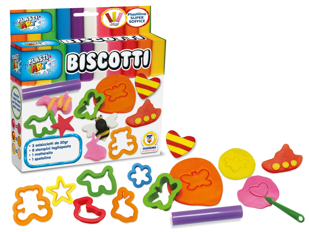 Plastiart - set biscotti 3x20gr salsicciotti