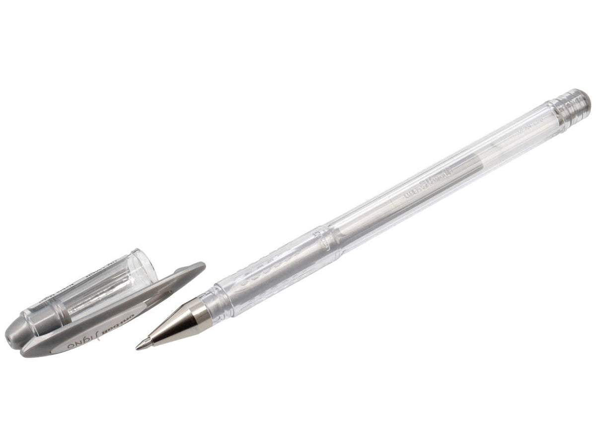 Penna gel uni-ball signo noble metal 0,8mm argento