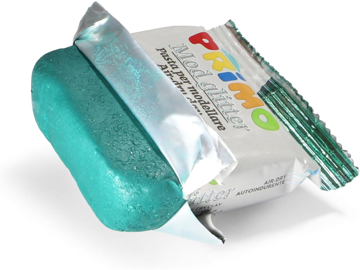 Primo mod glitter pasta da modellare 250g verde
