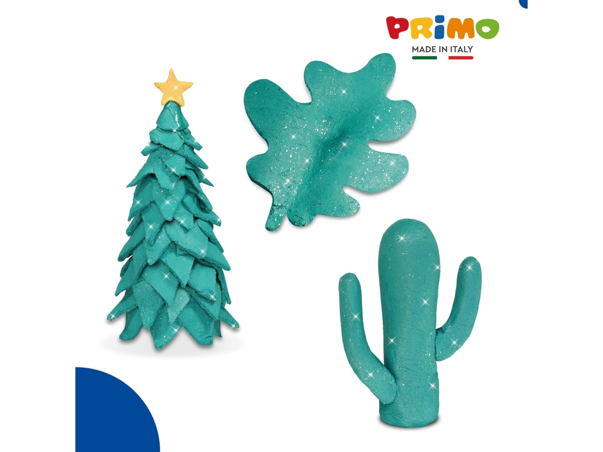 Primo mod glitter pasta da modellare 250g verde