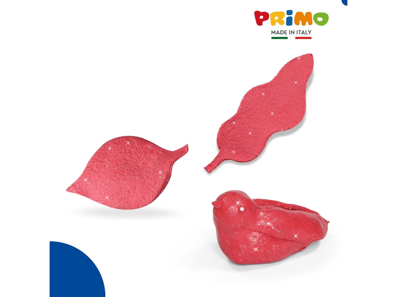 Primo mod glitter pasta da modellare 250g rossa
