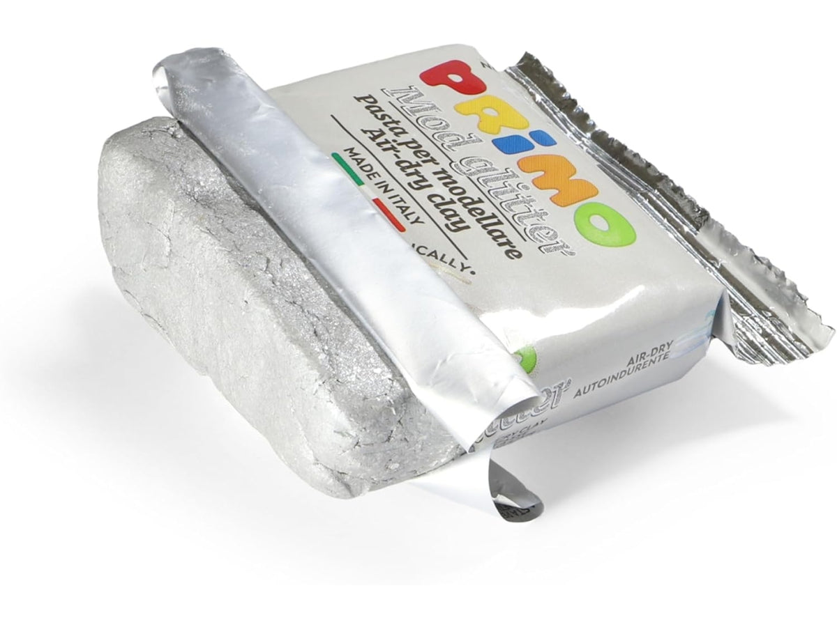 Primo mod glitter pasta da modellare 250g argento