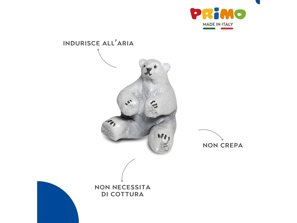 Primo mod glitter pasta da modellare 250g argento