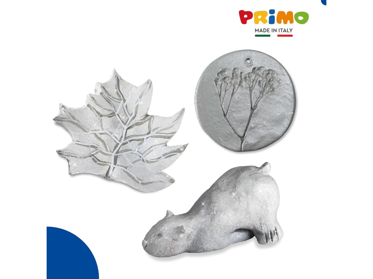 Primo mod glitter pasta da modellare 250g argento