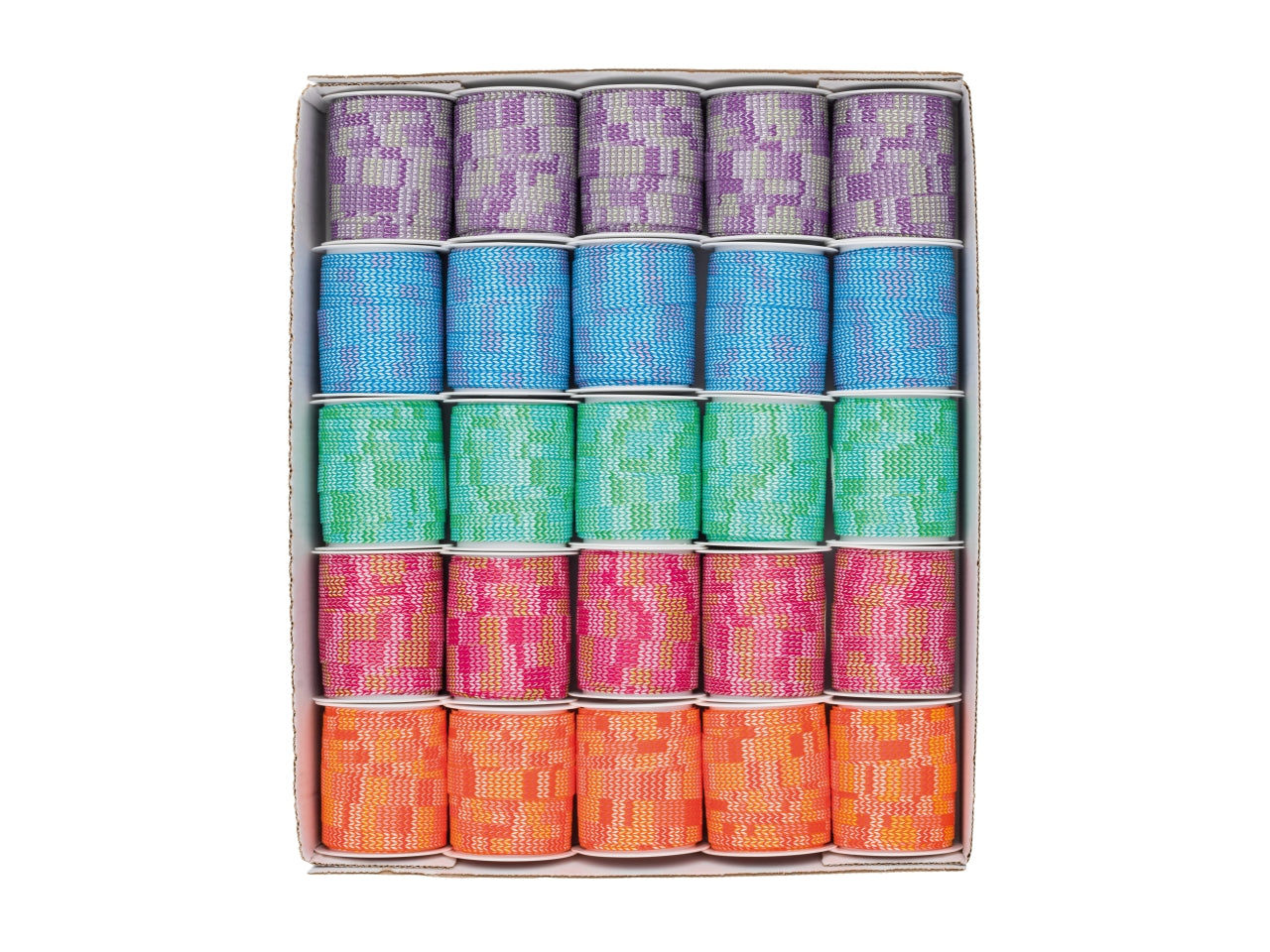 Rocchetta decorata 82344 1cmx10mt assortite la confezione contiene 25 rocchette