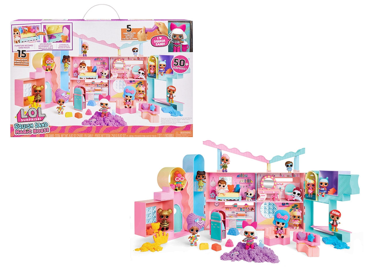 Lol surprise squish sand magic crea acconciatura con sabbia magica $